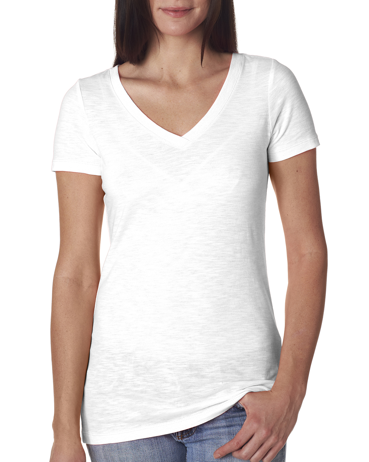 Next Level 6840 Ladies Slub Crossover VNeck Tee Shirtmax